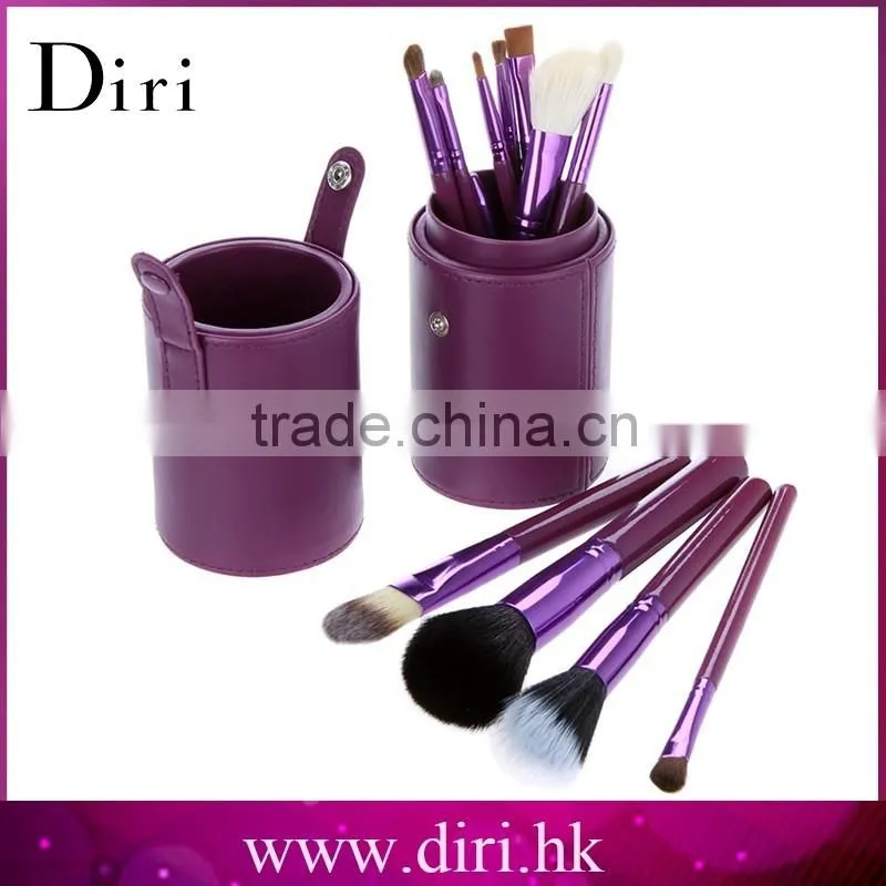 Best quality synthetic hair 12pcs rose golden makeup brush set for girl