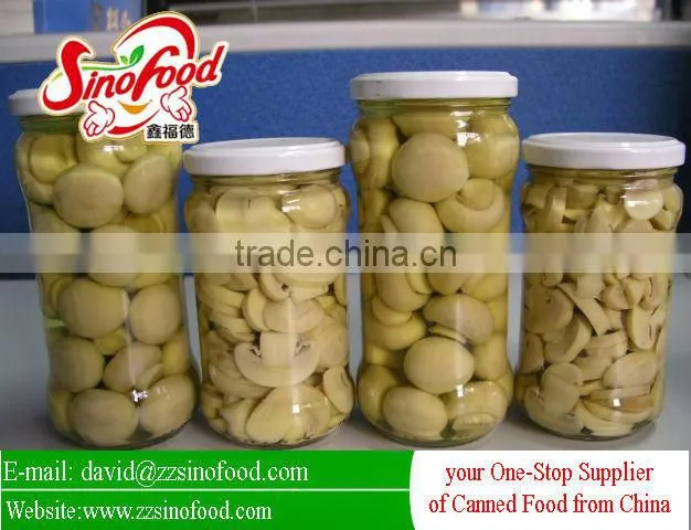30% whole slice Mushroom In Glass Jar p&s 314ml/580ml/720ml