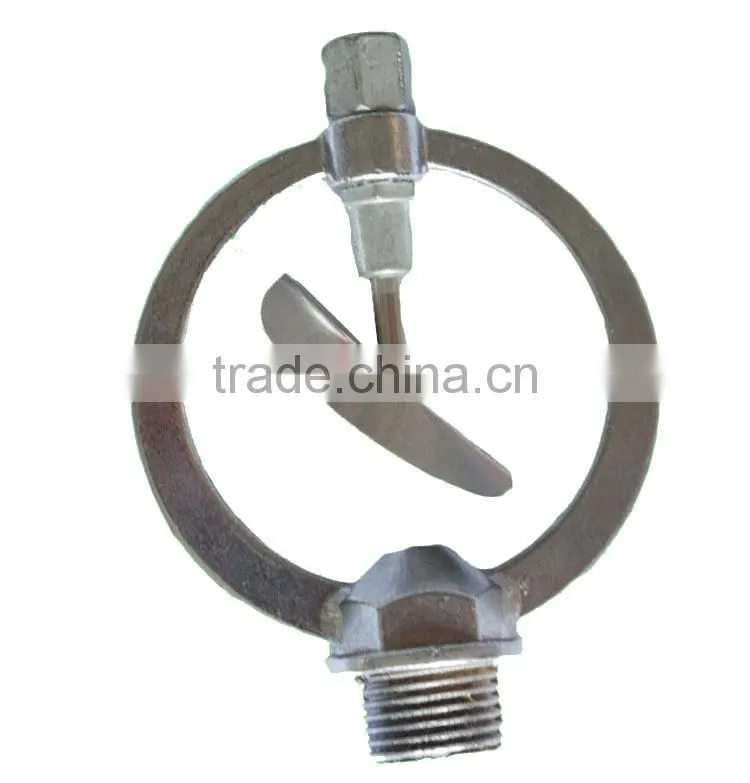 Metal butterfly nozzle and sprinkler