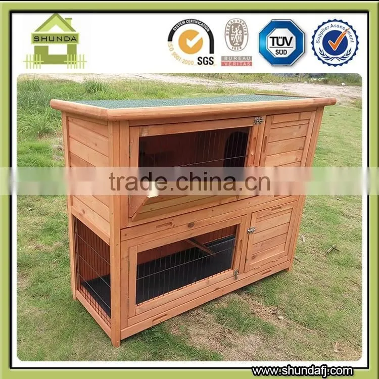 SDR020 Commercial Luxury rabbit cage wooden rabbit cage with Hay rack