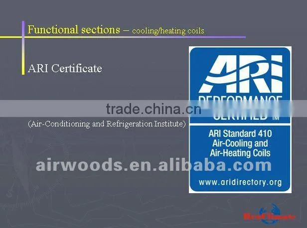 AHU use in center air conditioning system