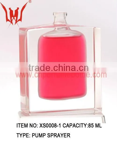 Luxury Charm Transparent Square Crystal Perfume Bottle