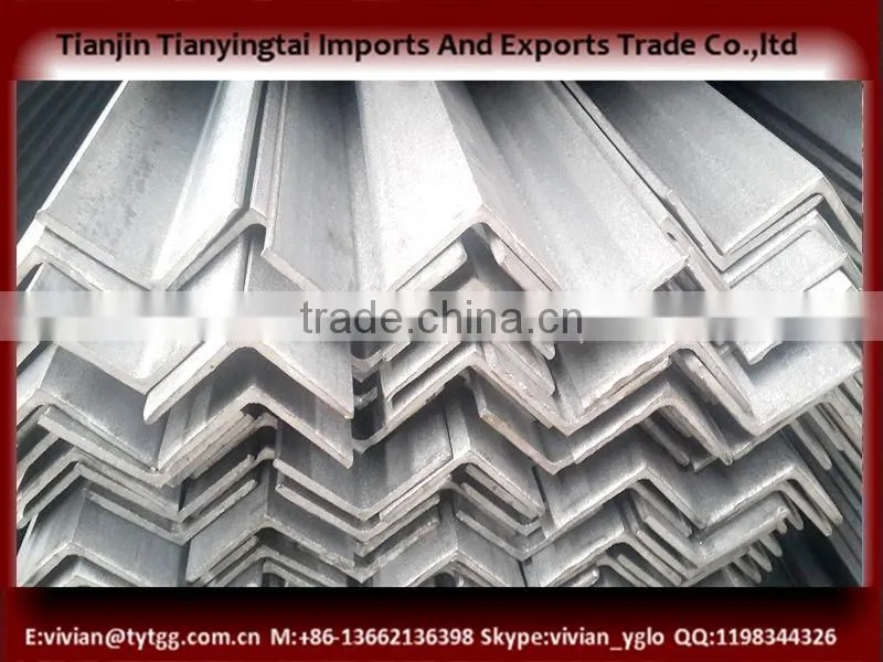q235 unequal black steel angle with holes