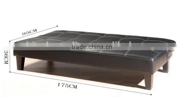 SFA00012 PU sofa bed,living room modern PU sofa bed,wood sofa legs folding sofa bed