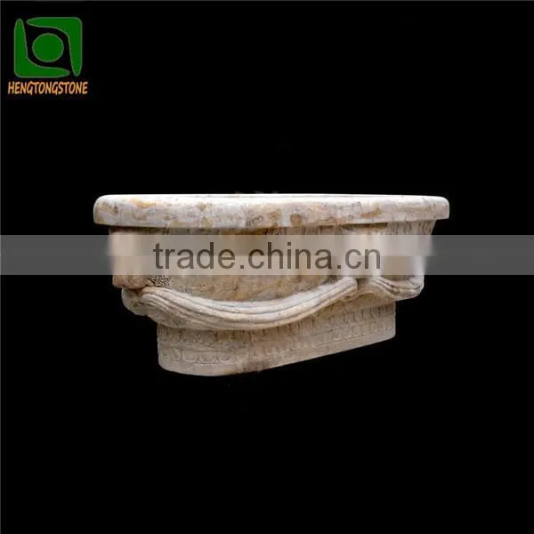 Yellow Marble Freestanding Bathtub for Sale