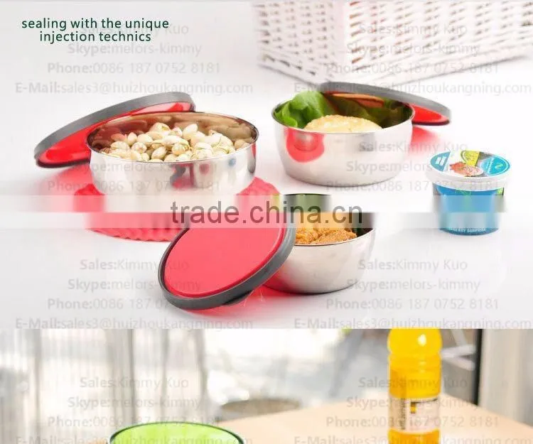 Good quality stainless steel food container with lid