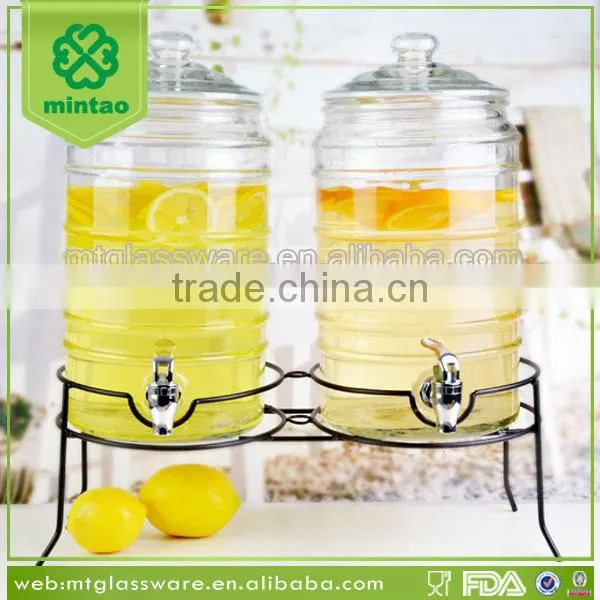 Elegance standing commercial glass water and beverage dispenser with tap