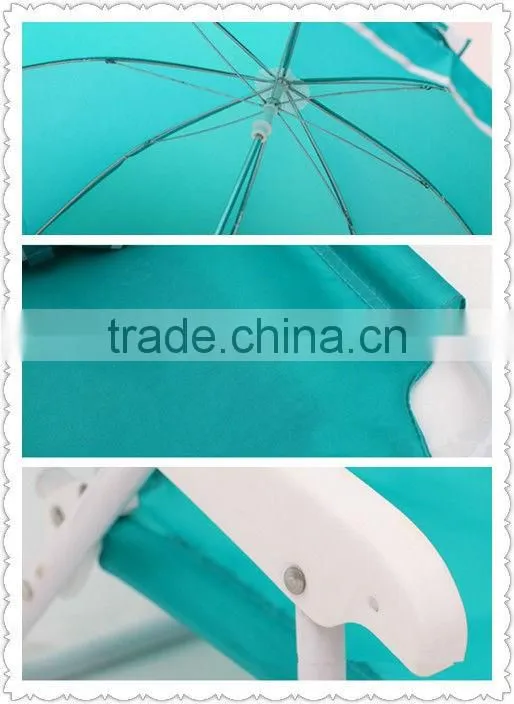 Kids folding beach chair with umbrella