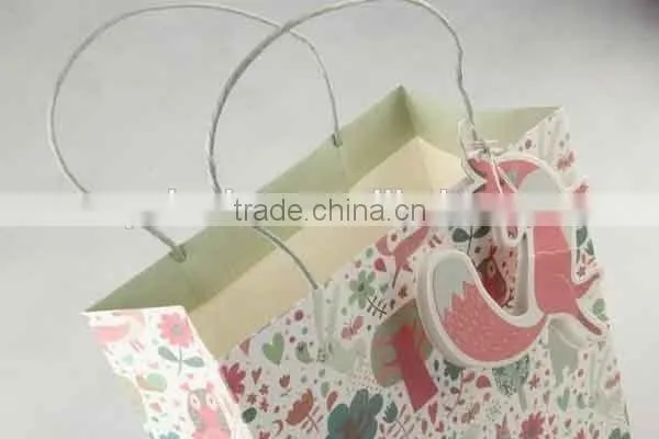 Colorful Shopping Paper Bag With Card /Printed Foldable Gift Bag