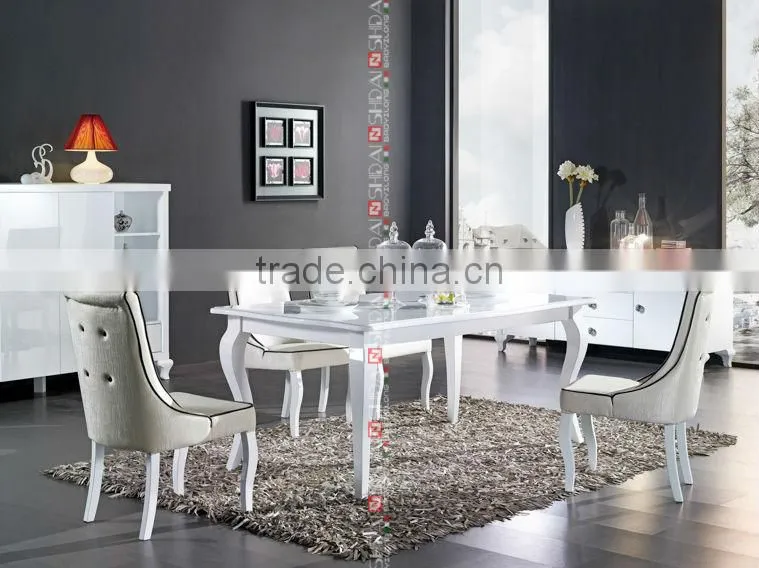 modern italian dining room furniture / modern high back dining chairs / wooden dining table and chairs N6231