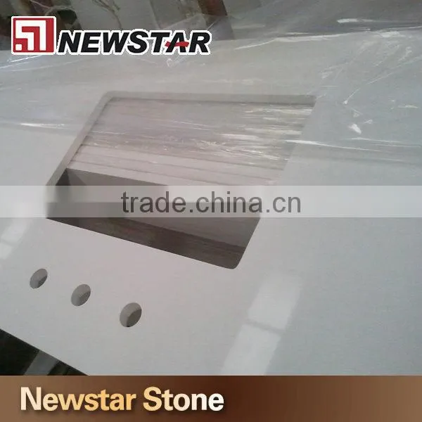 Quartz surface pure white quartz stone