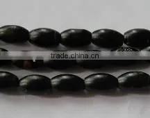 factory direct sale 16" 8-12mm black drum shaped coral beads