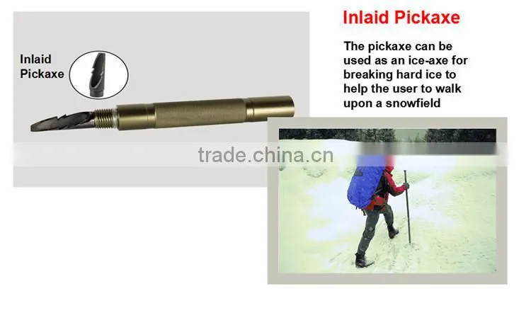 Mutifunction Outdoor Knife Shovel Hoe Screw Driver Flashlight Camping Equipment