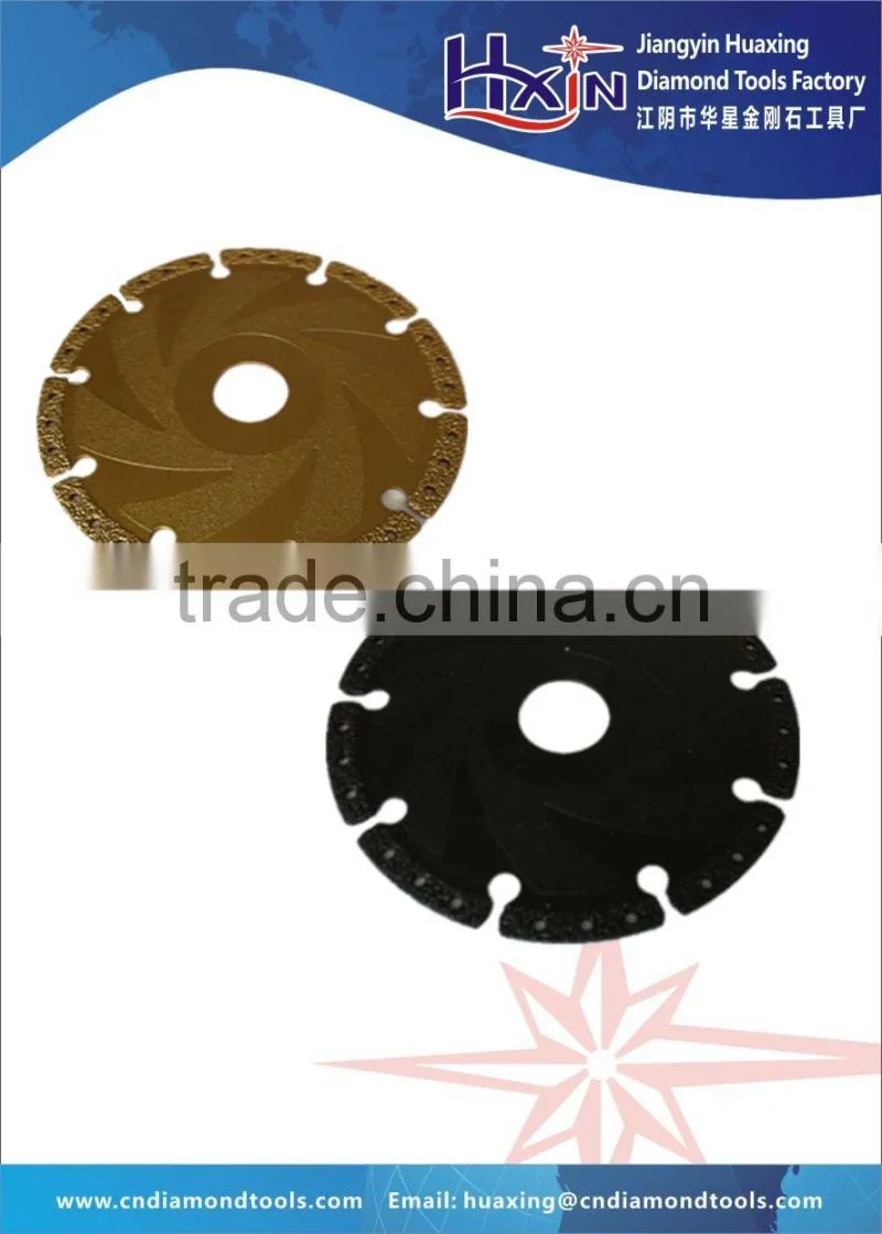 Vacuum Brazed diamond Grinding Disc for marble/Small Circular brazed diamond band cutting disc