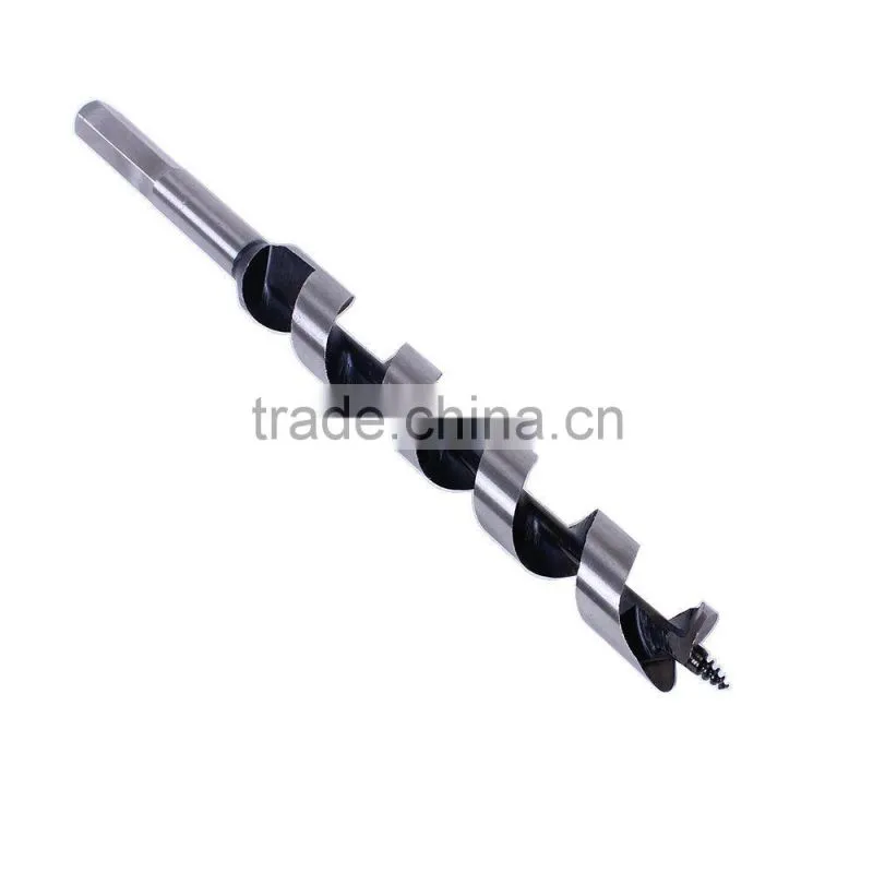 high carbon steel SDS auger drill bit brad point drilling hex shank spiral wood drills with thread tip