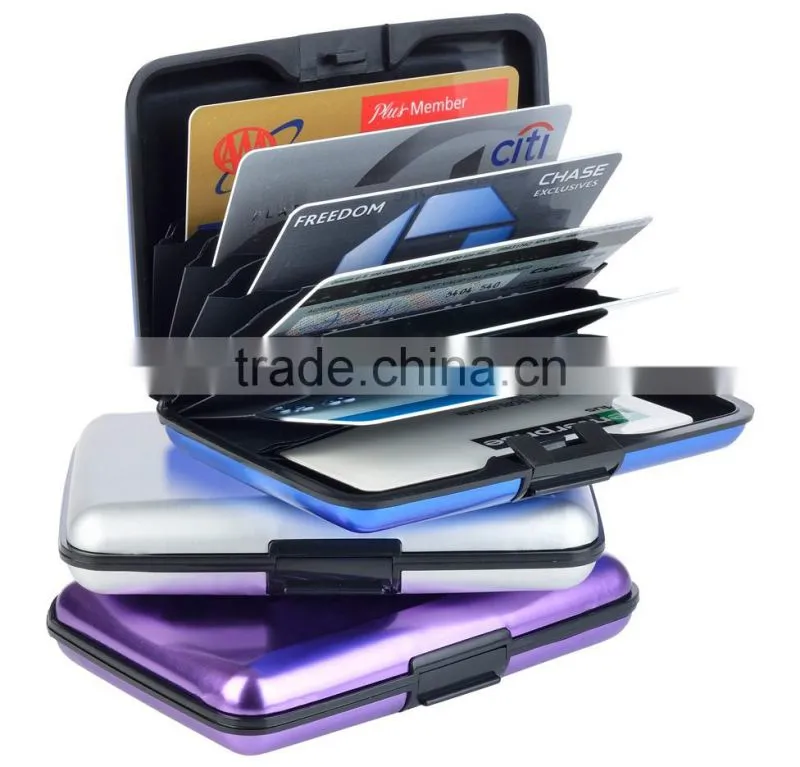 Hot selling aluminum business credit card holder aluminum wallet AK1004