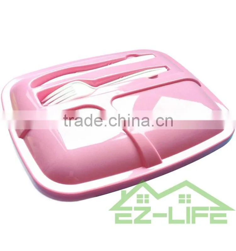 high quality meal prep premium bento lunch box containers- 3 compartment set with lids durable & reusable for kids and adulte