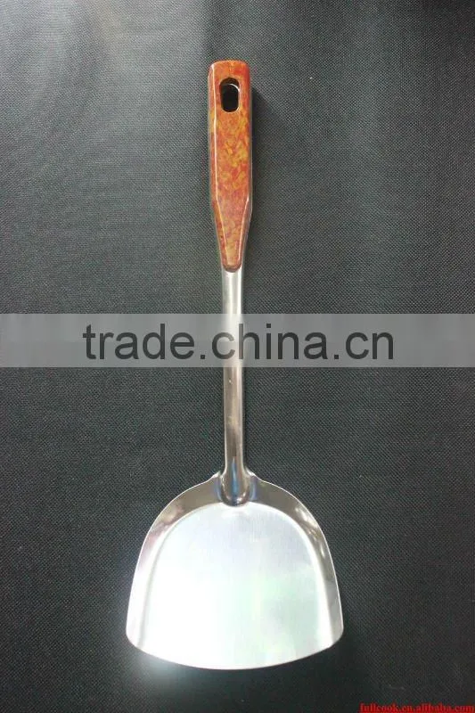 Stainless steel turner set w/plastic handle