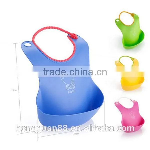 1pc New Kid Infant Baby Washable Silicone Feeding Bib Cute Cartoon Patterns Bib