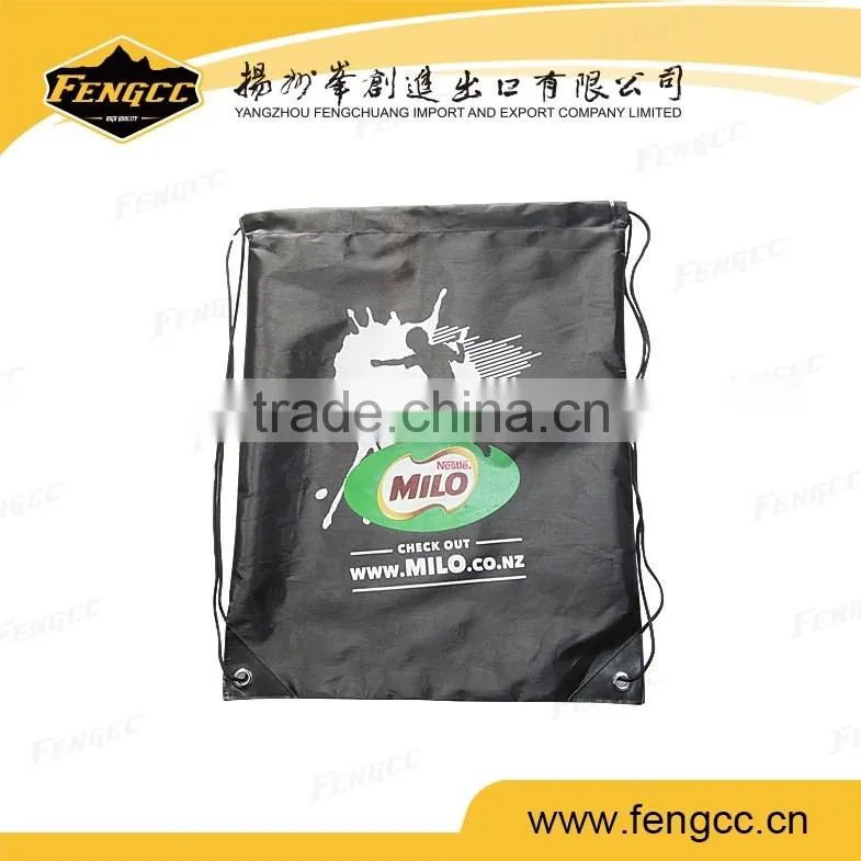 2016 Best sell cheap promotion sports polyester drawstring bag