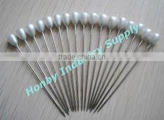 Fine cream white color teardrop head haberdashery pin