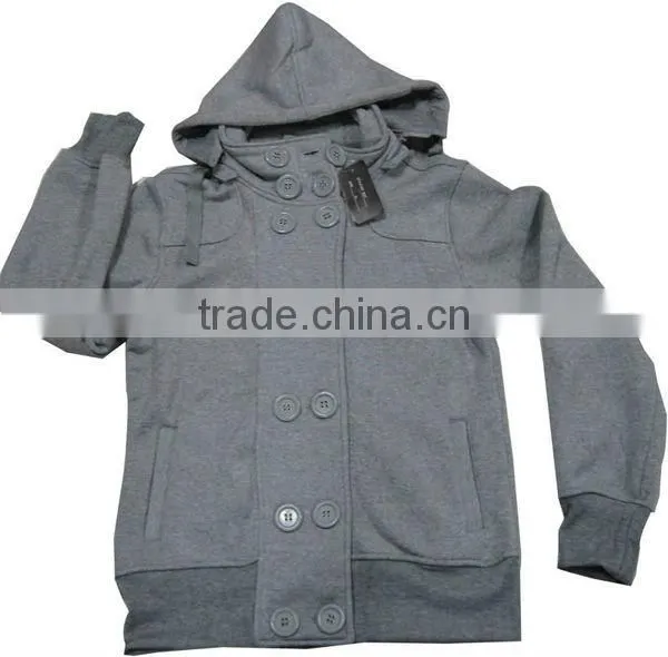 027# cheap plain hoodie woman jacket stock lot