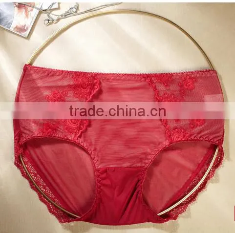Wholesale woman transparent lace underwear embroidered sexy girl panty