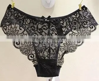 sexy transparent ladies underwear cotton lace panties/women in transparent underwear