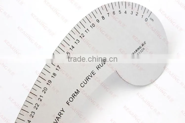 Kearing 32cm Luxury Metal Very Form Rulers for Fashion Designing Aluminum Rulers# 6132A