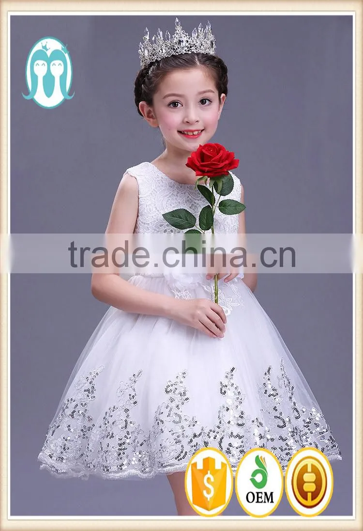Cheap Vietnam Girls fancy dress pink princess party dresses flower shining Performance girls Fluffy dress