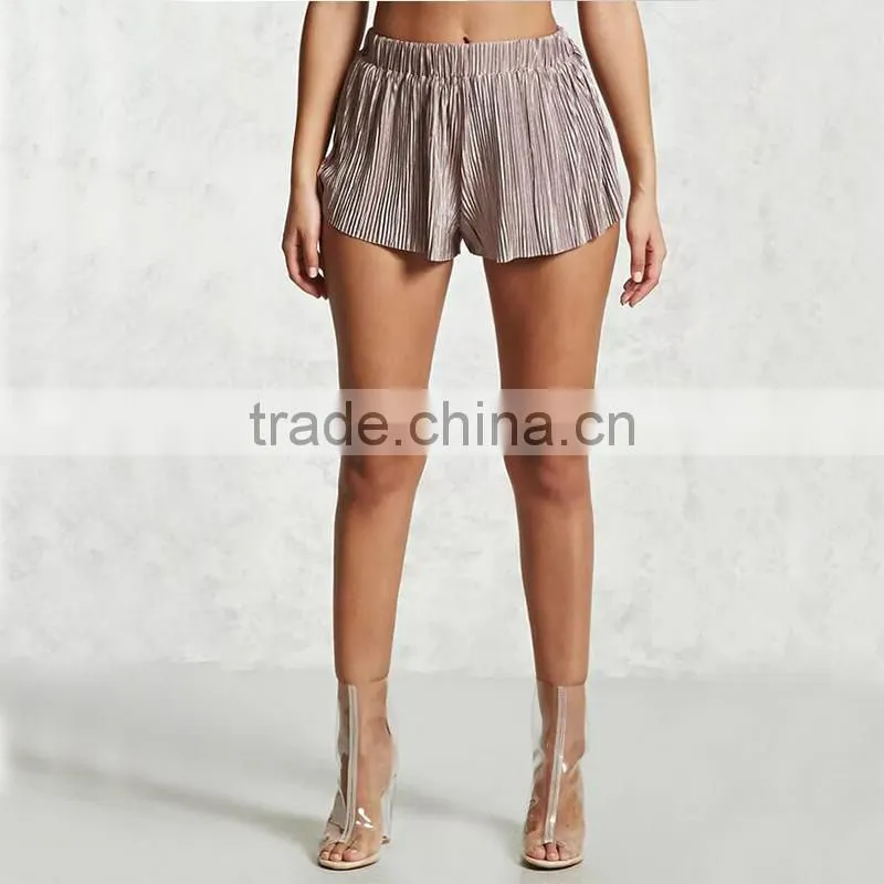 Hot 18 girls japanese girl sexy shorts satin accordion pleated board shorts