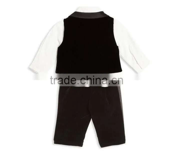 Latest design baby suit for wedding fashion shirt/pants/vest 3 pieces