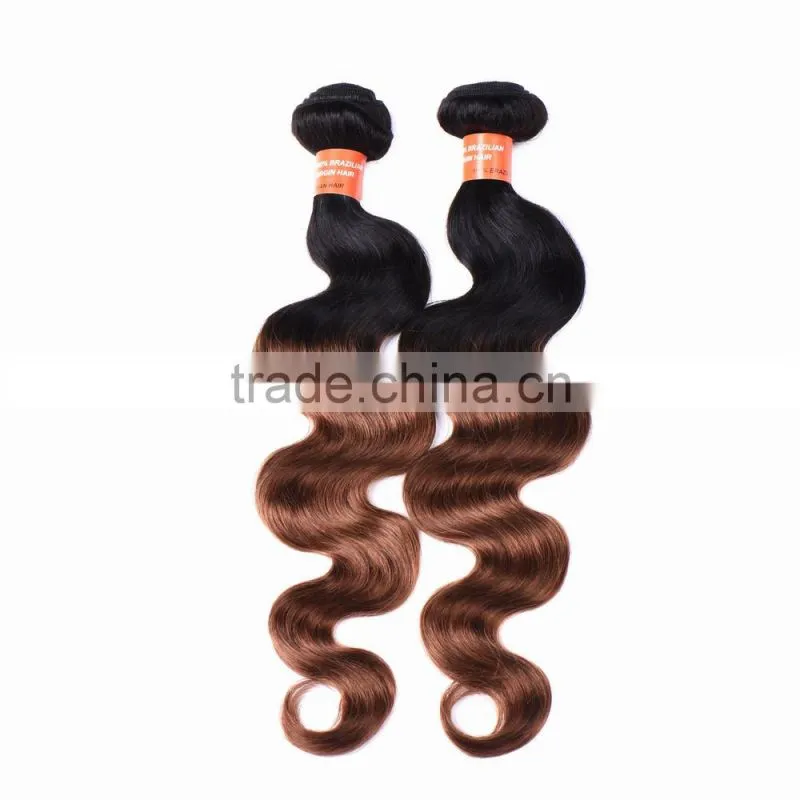 7a Grade Ombre Two Tone Color 1b/30# Body Wave Remy Human Hair Extension