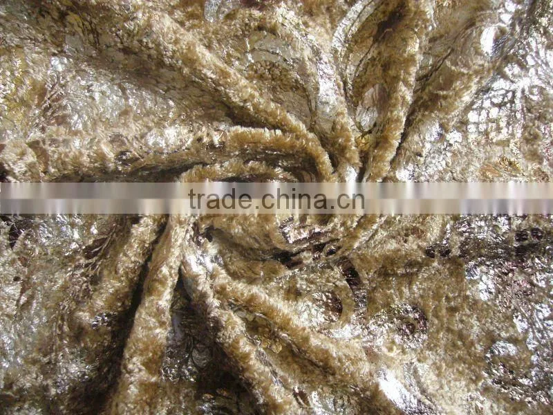 New fashion middle east fabric,polyester tricot velvet, warp knitting velvet fabric