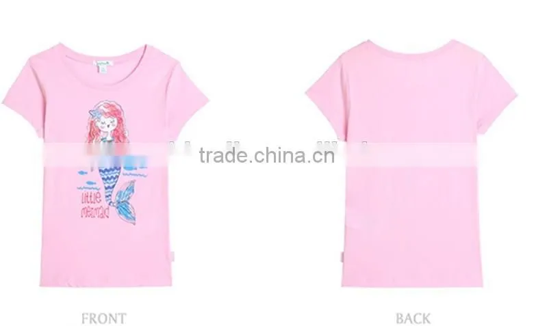 Kids Fairy Mermaid Tail Princess Round Neck T-shirt