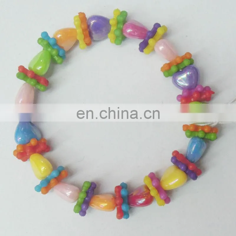 cute wooden heart kids beads bracelet