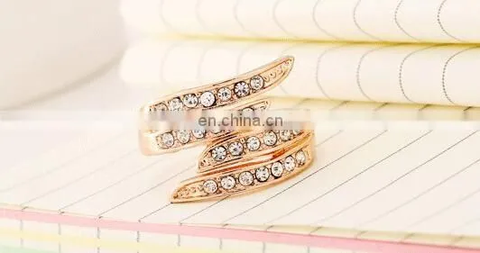 New Gold Plated Rings for women engagement CZ diamond jewelry vintage women wedding rings fashion Accessories