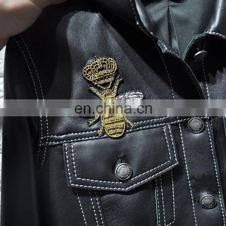 Fashionable Wholesale Women Real Leather Jacket for Ladies Cheap Leather Jackets