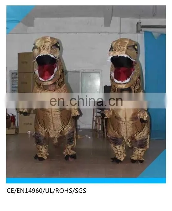realistic dinosaur mascot costume/walking with dinosaur costume/inflatable dinosaur costume