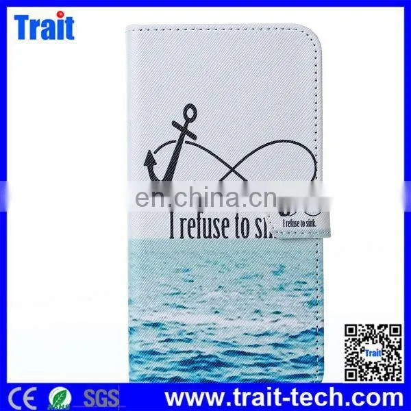 Smile English Letters Cross Texture Wallet Style Flip Case Cover Flip for iPhone 6 Plus 5.5 inch