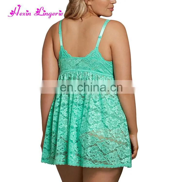 Low Price Lace Sleepwear NightWear Mature Women Plus Size Sex Lingerie
