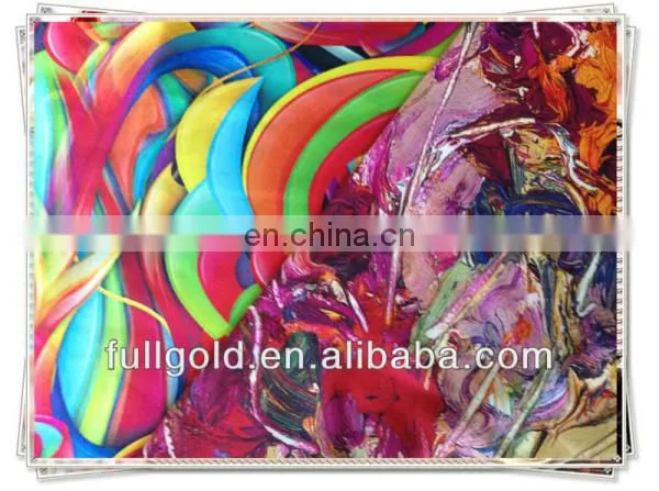 Fashion new design pretty colorful digital jersey polyester printed satin fabric for ladies' garment