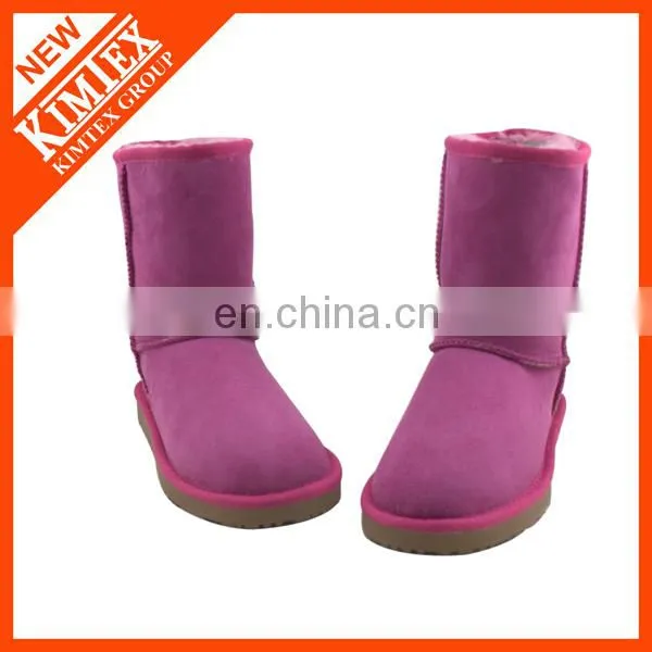 purple winter boots with warmed wool inside