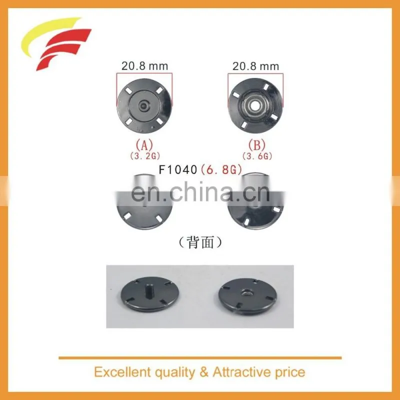factory price metal 4 holes two parts sewing snap button for coat