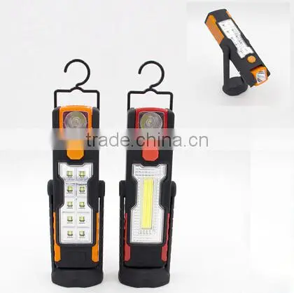 1w + 10 SMD magnetic adjustable portable led light with stand and hook