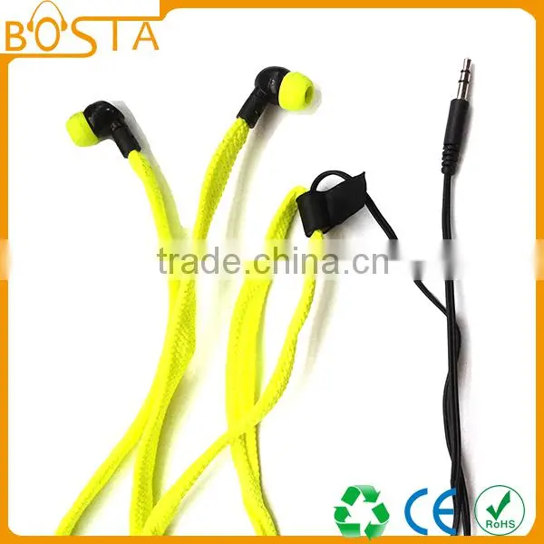In-ear stylish fashion coolest best selling deep bass music shoestring lanyard eaprhones