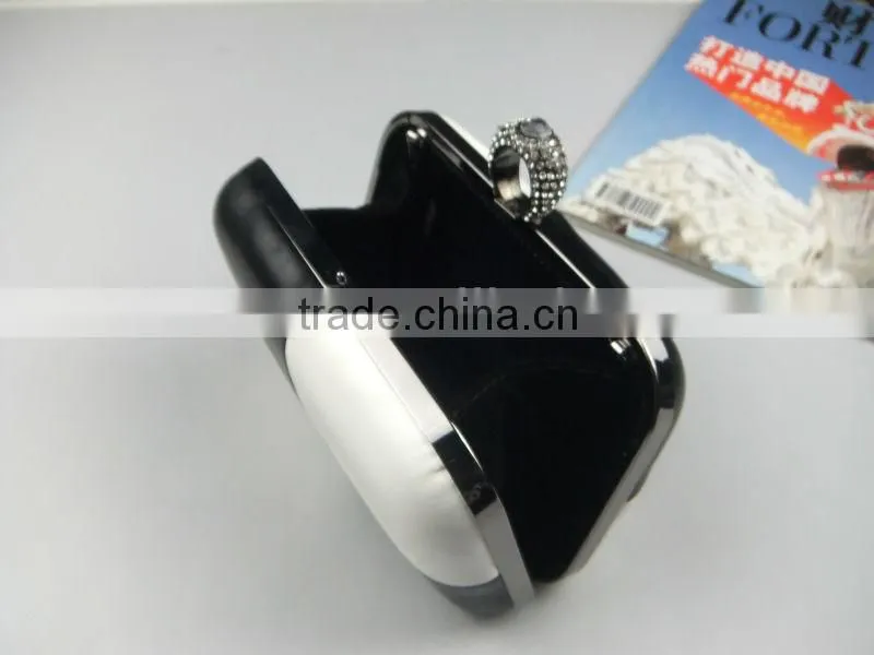 NEW Top Quality Black And White Match Minaudiere&Jewelry Box Cultch Bags