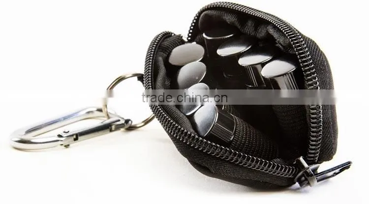 The best quality soft Canvas essential oil key chain case, professional essential oil key chain travel case hold 8 vals