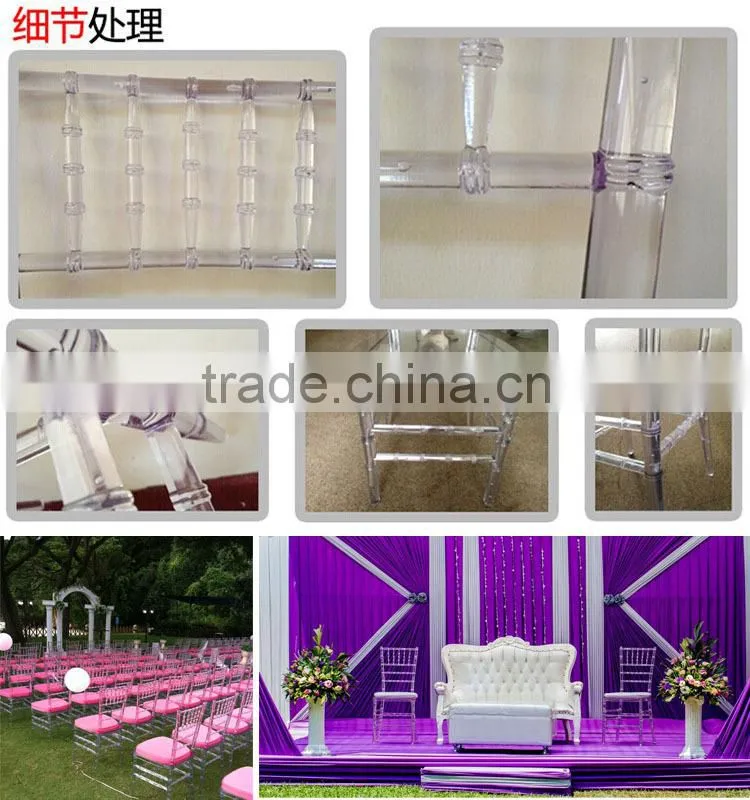 Knocked Down Wedding Clear Resin Chiavari Chair