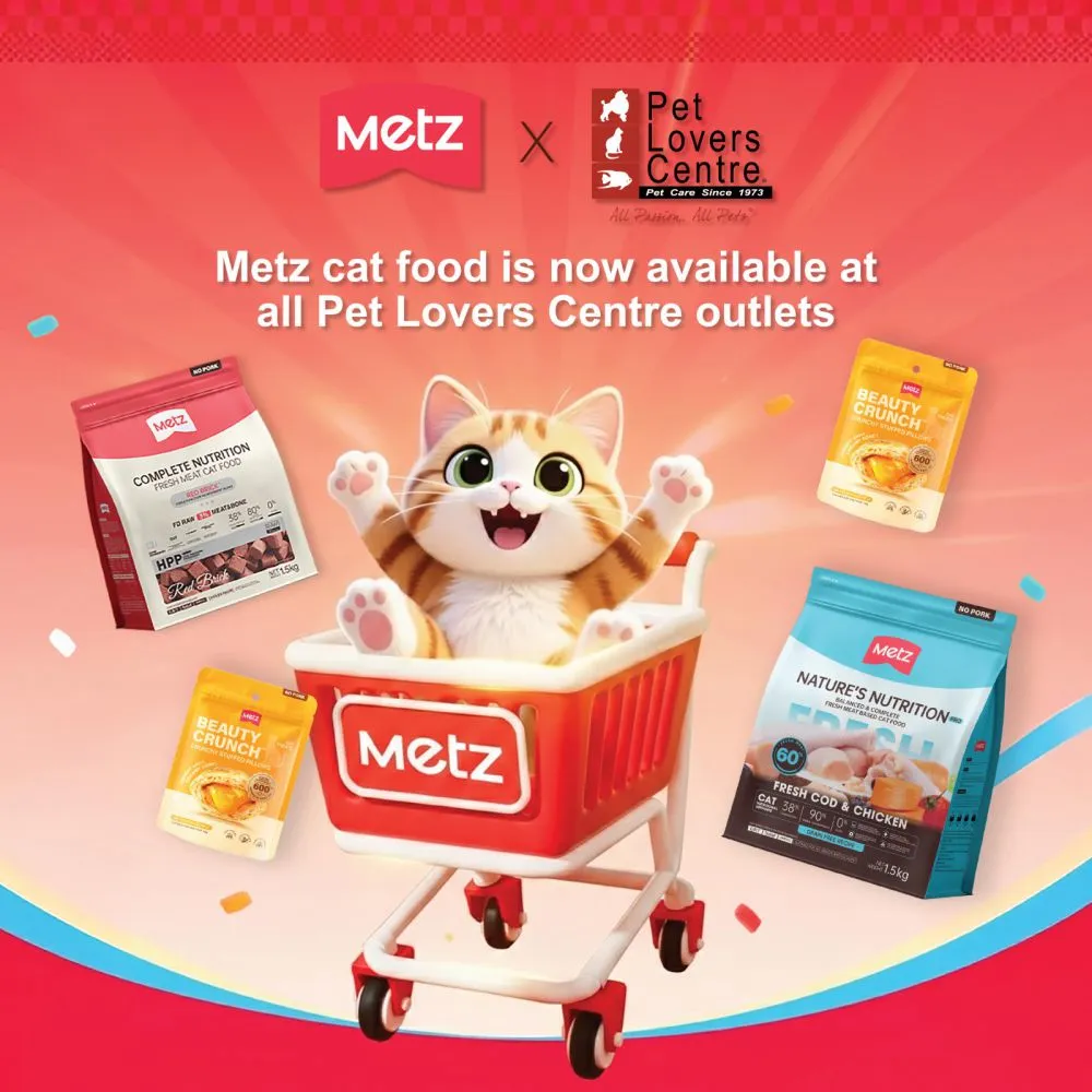 Metz cat food is now available at all 𝐏𝐞𝐭 𝐋𝐨𝐯𝐞𝐫𝐬 𝐂𝐞𝐧𝐭𝐫𝐞 outlets 🐱✨